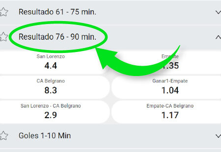 Apuestas a resultado final – 90 min